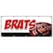 Signmission BRATS BANNER SIGN bratwurst beer wisconsin cheese grilled battered B-120 Brats - alternate 1